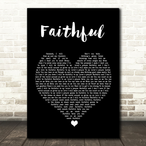 Go West Faithful Black Heart Song Lyric Quote Music Print