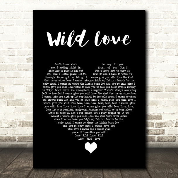 James Bay Wild Love Black Heart Song Lyric Quote Music Print