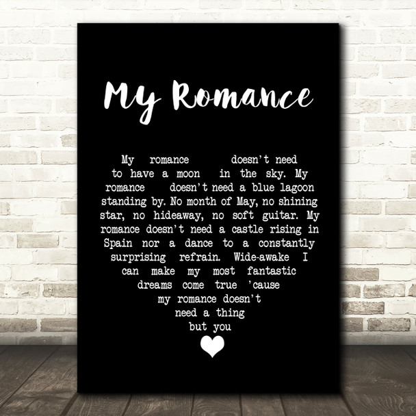 James Taylor My Romance Black Heart Song Lyric Quote Music Print