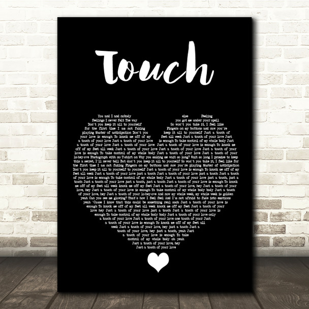 Little Mix Touch Black Heart Song Lyric Quote Music Print