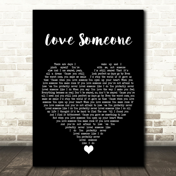 Lukas Graham Love Someone Black Heart Song Lyric Quote Music Print