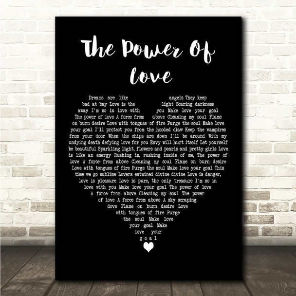 Gabrielle Aplin The Power Of Love Black Heart Song Lyric Wall Art Canvas Framed Print