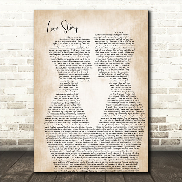 Layo & Bushwacka! Love Story Two Men Gay Couple Wedding Song Lyric Wall Art Canvas Framed Print