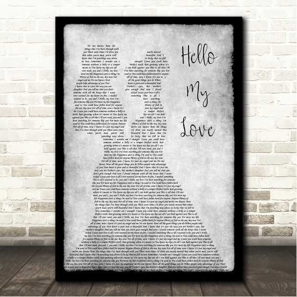 Westlife Hello My Love Lesbian Couple Two Ladies Dancing Grey Song Lyric Wall Art Canvas Framed Print