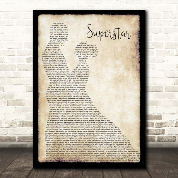 Carpenters Superstar Man Lady Dancing Song Lyric Print