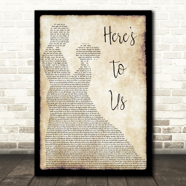 Halestorm Here's To Us Song Lyric Man Lady Dancing Quote Print