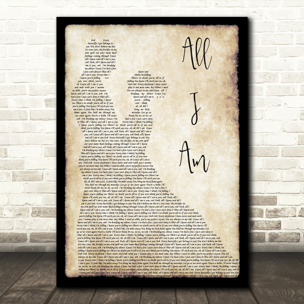 Jess Glynne All I Am Song Lyric Man Lady Dancing Quote Print