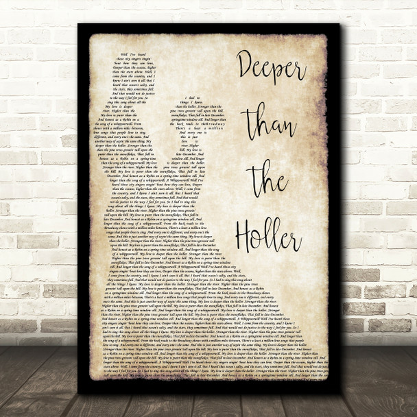 Randy Travis Deeper Than The Holler Song Lyric Man Lady Dancing Quote Print