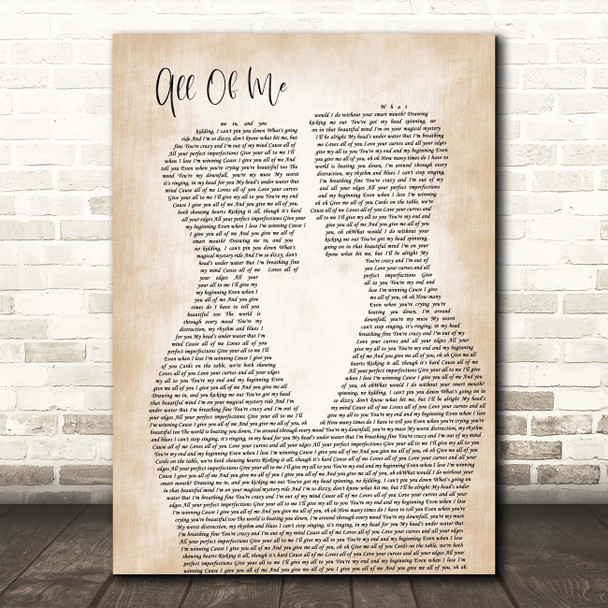 John Legend All Of Me Two Men Gay Couple Wedding Song Lyric Print