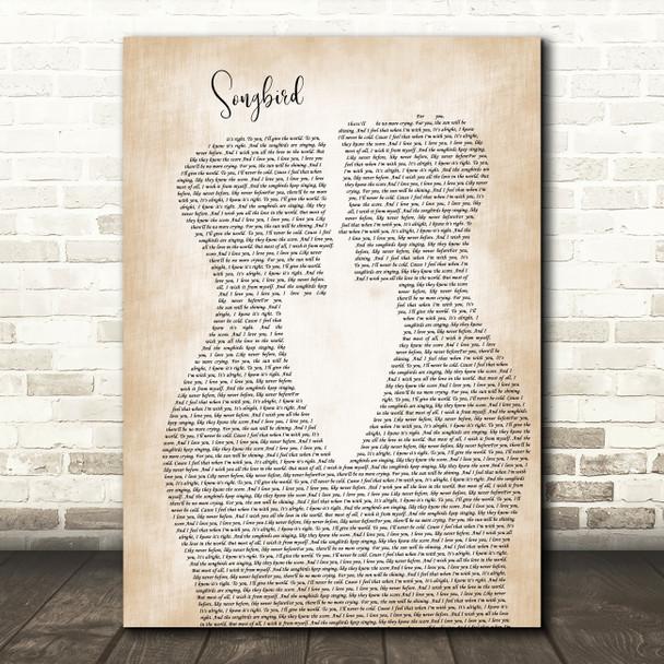 Fleetwood Mac Songbird Two Men Gay Couple Wedding Song Lyric Music Art Print