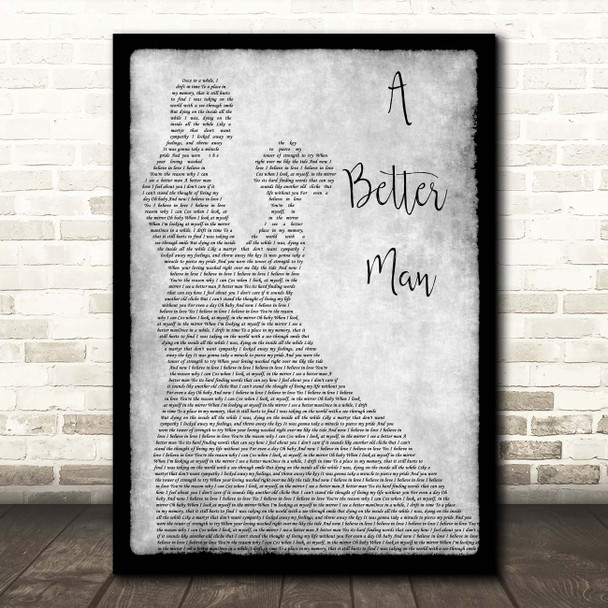 Thunder A Better Man Grey Man Lady Dancing Song Lyric Print