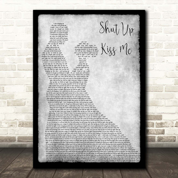 Angel Olsen Shut Up Kiss Me Grey Man Lady Dancing Song Lyric Print