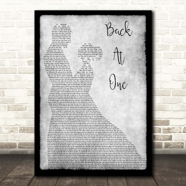 Brian McKnight Back At One Grey Man Lady Dancing Song Lyric Print