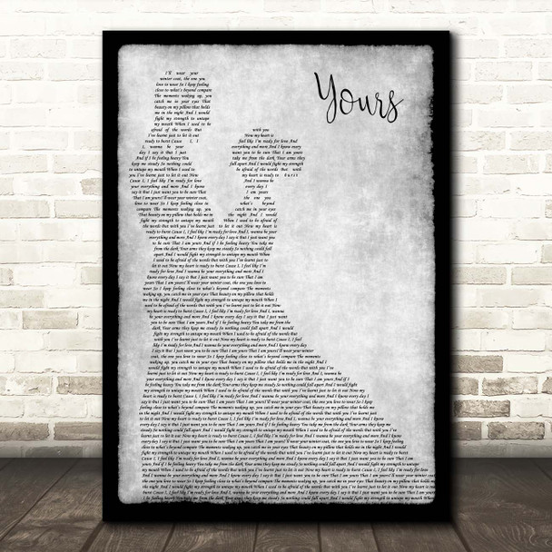 Ella Henderson Yours Grey Man Lady Dancing Song Lyric Print