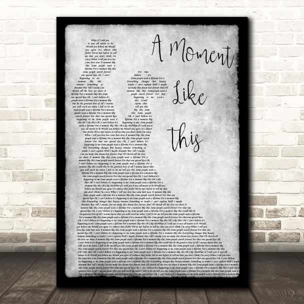 Kelly Clarkson A Moment Like This Grey Man Lady Dancing Song Lyric Print