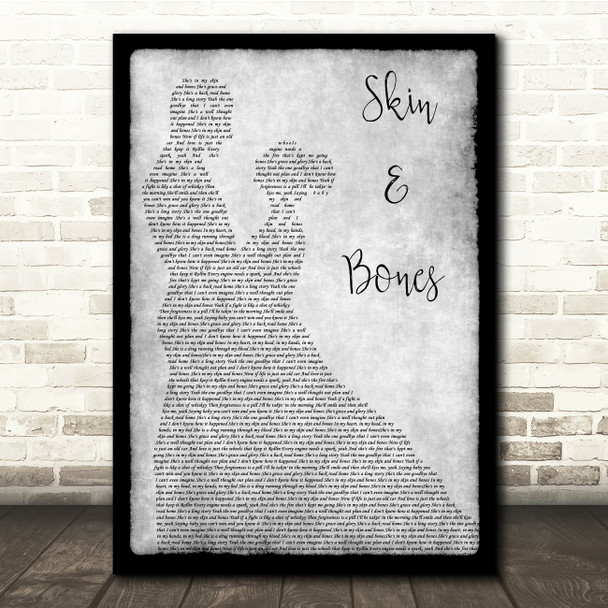 Eli Young Band Skin & Bones Grey Man Lady Dancing Song Lyric Quote Music Print