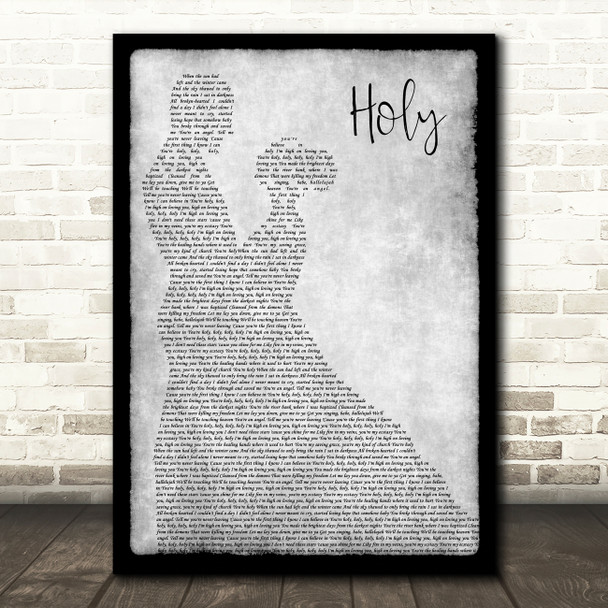 Florida Georgia Line Holy Man Lady Dancing Grey Song Lyric Quote Print