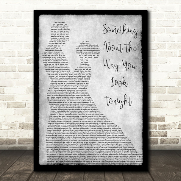 Elton John Something About The Way You Look Tonight Dancing Grey Song Print