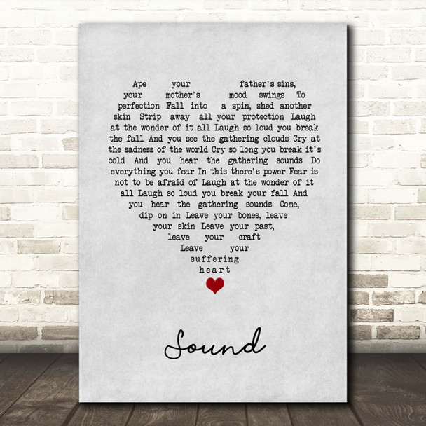 James Sound Grey Heart Song Lyric Print
