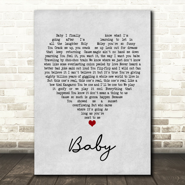 Devendra Banhart Baby Grey Heart Song Lyric Print