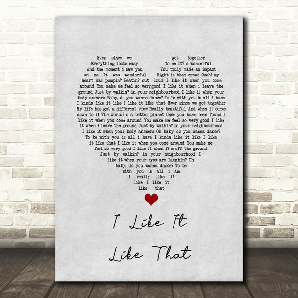 Per Gessle I Like It Like That Grey Heart Song Lyric Print