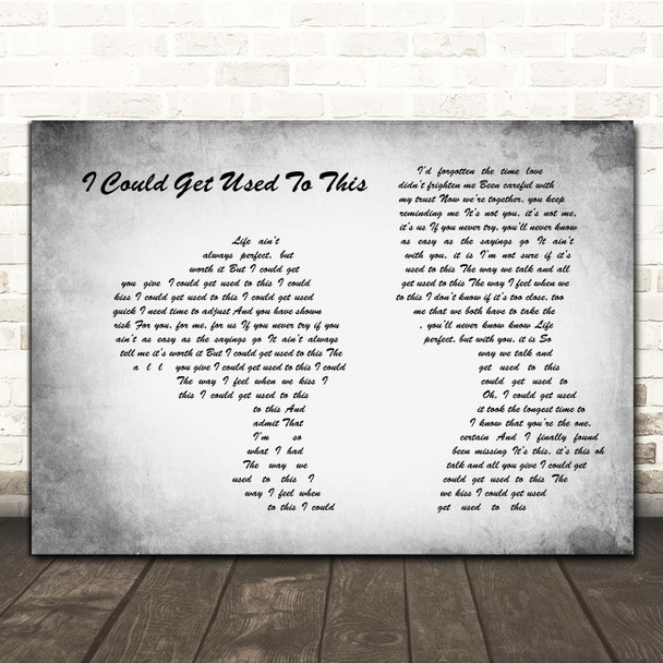 Becky Hill I Could Get Used To This Man Lady Couple Grey Song Lyric Print