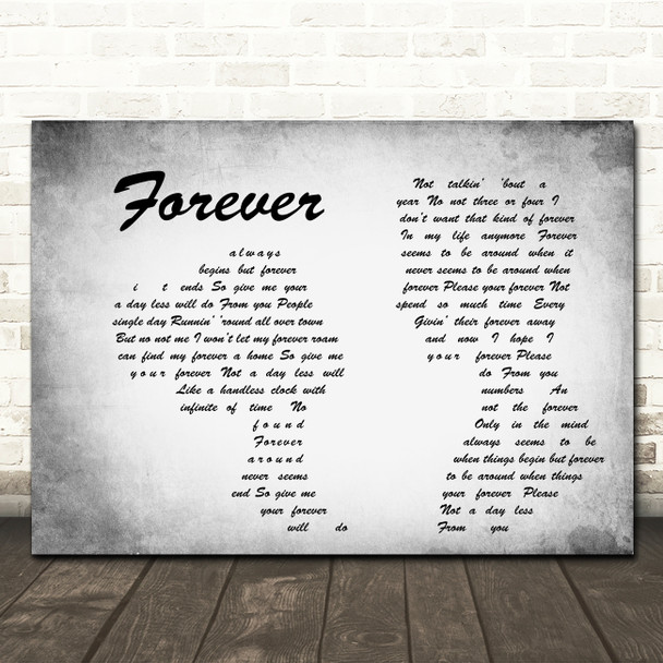 Ben Harper Forever Man Lady Couple Grey Song Lyric Quote Music Print