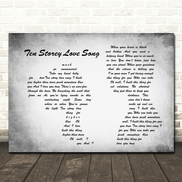 The Stone Roses Ten Storey Love Grey Song Man Lady Couple Grey Song Lyric Print