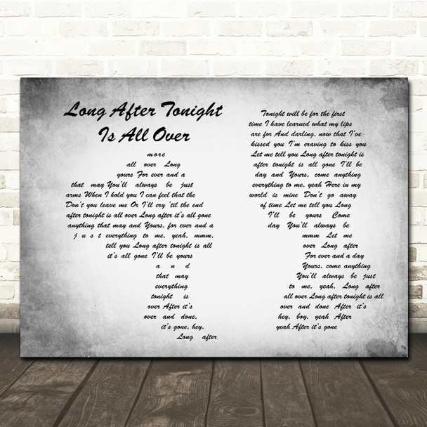 Jimmy Radcliffe Long After Tonight Is All Over Man Lady Couple Grey Song Print