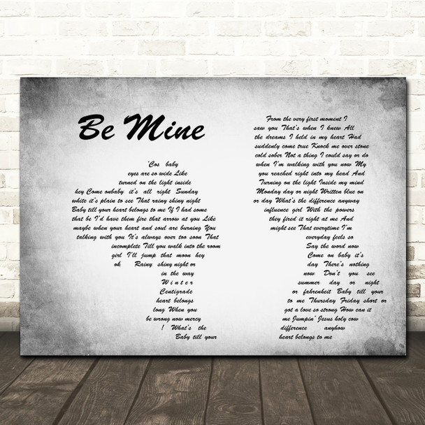 David Gray Be Mine Man Lady Couple Grey Song Lyric Quote Print