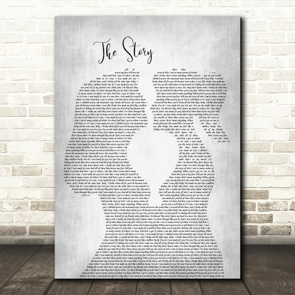Brandi Carlile The Story Lesbian Women Gay Brides Couple Wedding Grey Song Lyric Music Art Print