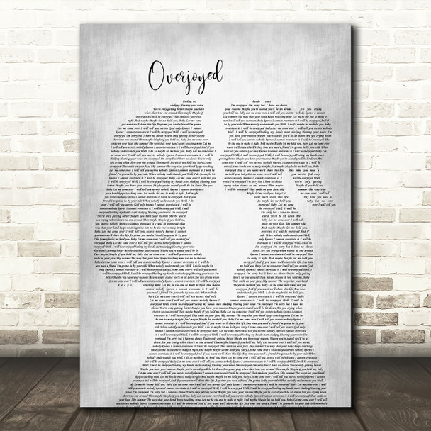 Matchbox 20 Overjoyed Lesbian Women Gay Brides Couple Wedding Grey Song Lyric Music Art Print