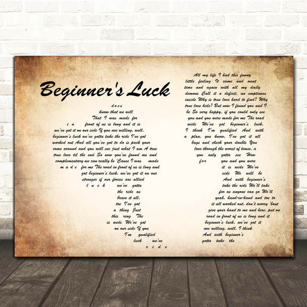 Eels Beginner's Luck Man Lady Couple Song Lyric Print
