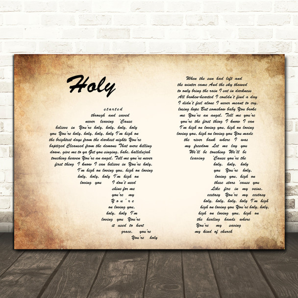 Florida Georgia Line Holy Man Lady Couple Song Lyric Quote Print