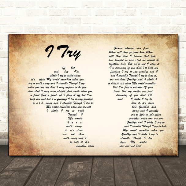 Macy Gray I Try Man Lady Couple Song Lyric Print