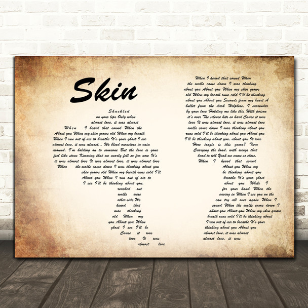Rag'n'Bone Man Skin Man Lady Couple Song Lyric Print