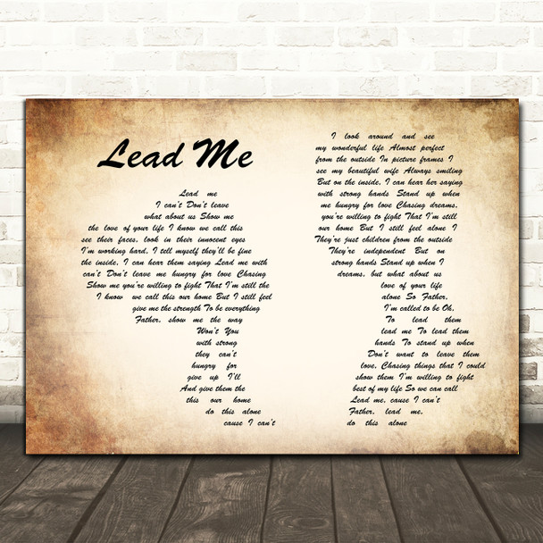 Sanctus Real Lead Me Man Lady Couple Song Lyric Print