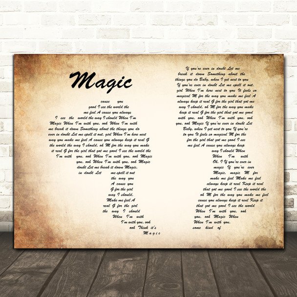 Craig David Magic Man Lady Couple Song Lyric Print