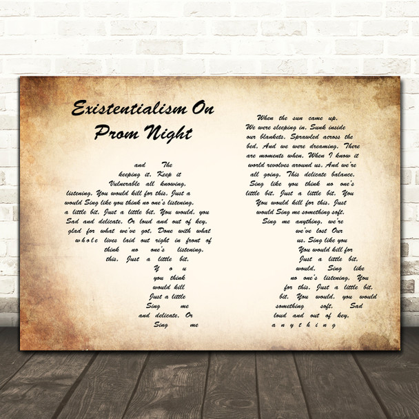 Straylight Run Existentialism On Prom Night Man Lady Couple Song Lyric Print
