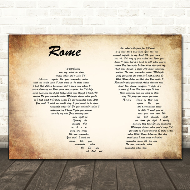 Dermot Kennedy Rome Man Lady Couple Song Lyric Music Art Print