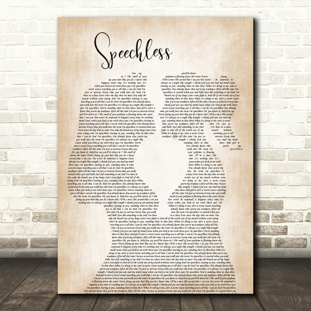 Dan + Shay Speechless Lesbian Women Gay Brides Couple Wedding Song Lyric Music Art Print