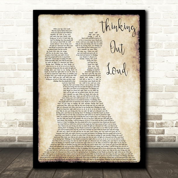 Ed Sheeran Thinking Out Loud Lesbian Couple Two Ladies Dancing Song Lyric Music Art Print