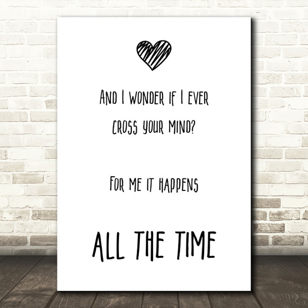 Lady Antebellum Need You Now Song Lyric Quote Print