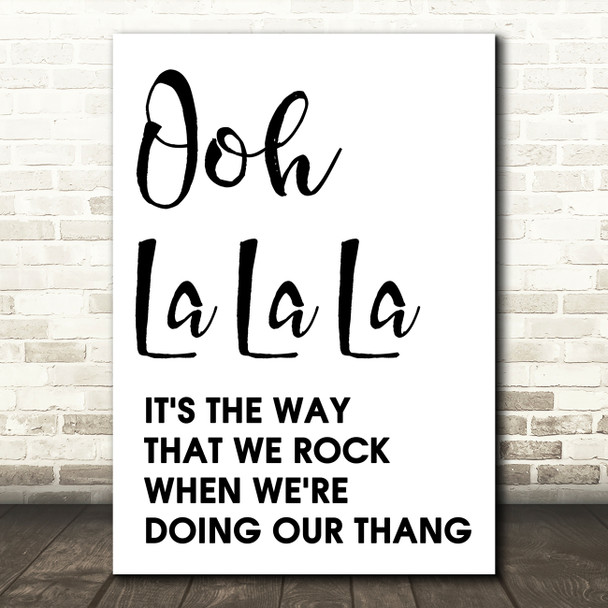 The Fugees Ooh La La La Song Lyric Quote Print