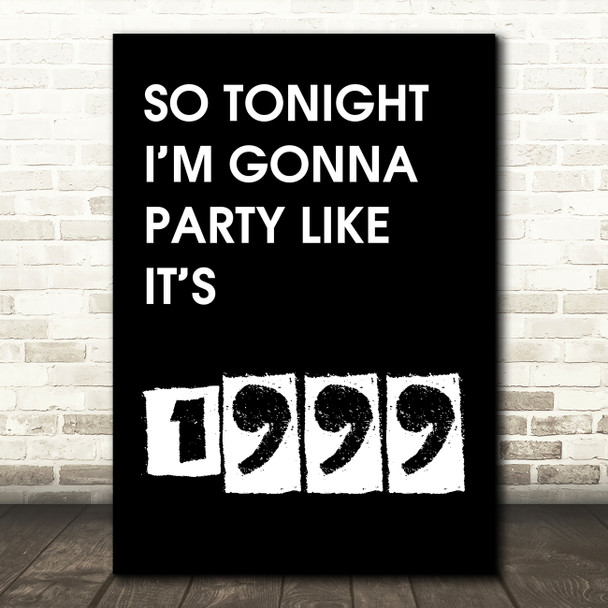 Black Prince 1999 Song Lyric Quote Print