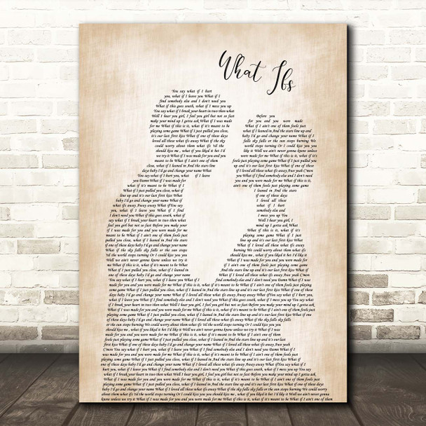 Kane Brown What Ifs Man Lady Bride Groom Wedding Song Lyric Print