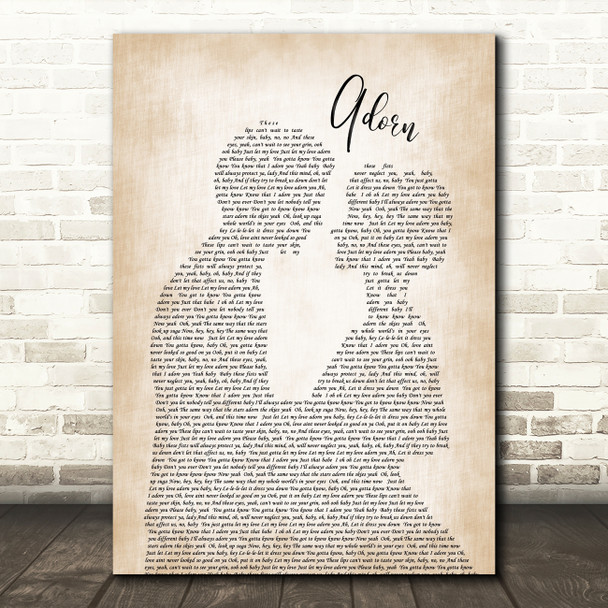Miguel Adorn Man Lady Bride Groom Wedding Song Lyric Quote Print