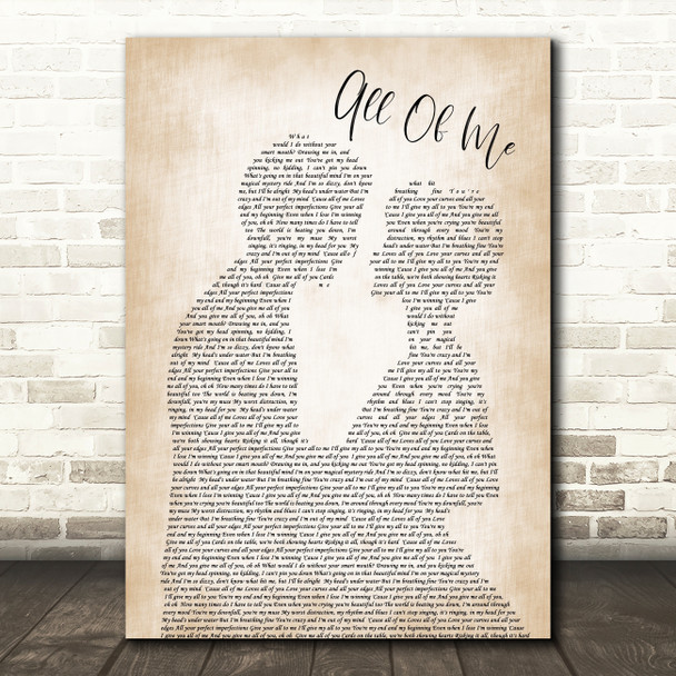 John Legend All Of Me Song Lyric Man Lady Bride Groom Wedding Print