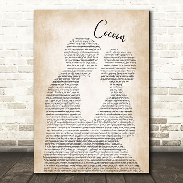 Catfish And The Bottlemen Cocoon Man Lady Bride Groom Wedding Song Lyric Print