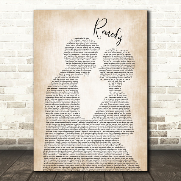 Adele Remedy Man Lady Bride Groom Wedding Song Lyric Print